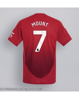 Manchester United Mason Mount #7 Maglia Gara Casa Repliche 2024-25 Maniche Corte